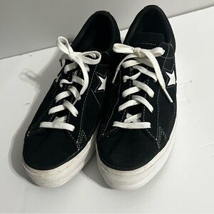 Converse Classic Suede One Star Black and White Sneakers
